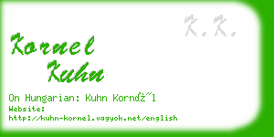 kornel kuhn business card